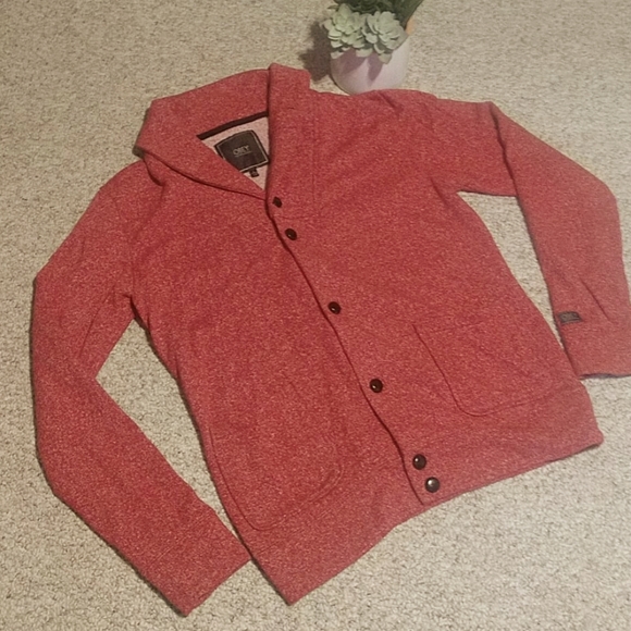 button front sweatshirt cardigan